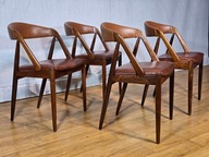 Komplet czterech krzeseł, Kai Kristiansen model 31, Dania lata 60 (234)