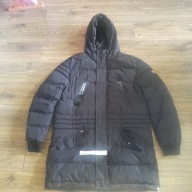 Kurtka męska zimowa XXL Ombre Premium Menswear czarna ocieplana z kapturem