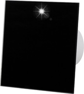 Wentylator łazienkowy airRoxy dRim100HS panel szklany CZARNY HIGROSTAT