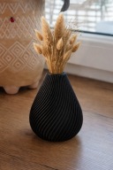 Wazon dekoracyjny czarny, na suszone kwiaty, trawy, nowoczesny, dekoracja