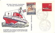 100 LAT NIEMIECKIEGO RATOWNICTWA MORSKIEGO -koperta ozdobna -obieg 1965 rok