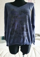 SWETER WEŁNIANY WEŁNA WEŁNY 35% CIEMNOGRANATOWY SERCE SERCEM SERDUSZKIEM