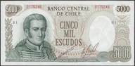 Chile 5000 escudos 1967-76 - stan bankowy UNC