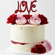 topper na tort dekoracja RÓŻNE KOLORY LOVE!!!