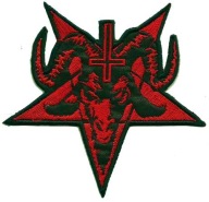 Naszywka / Prasowanka PENTAGRAM RED