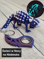 Keyspinner + Świecący Ankylozaur 2w1- KeyRambit KeyFlipper Druk3d Fidget
