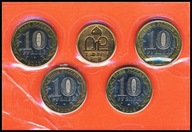 MNB - ROSJA Kpl monet 4 x 10 Rubli 2003 MIASTA + ŻETON mennica СПДМ # st 1