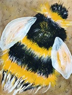 Pszczoła miód obraz akrylowy malowany ręcznie 40x30 /75 Patryk Mit