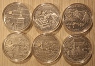 SZLAK SOLNY - 20 KWACHA 2009 MALAWI - 6 x 1 OZ, OXYDA, 6 SZTUK, CERTYFIKATY