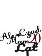 topper na tort dekoracja urodziny personalizacja ALE CZAD MAM 20 30 40 !!!