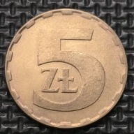 *P[0221] POLSKA 5 złotych 1984 Polska Rzeczpospolita Ludowa Orzeł heraldyka