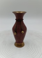 Mosiężny śliczny wazonik "jeden z dwóch" bardzo ładny - vintage - "B"