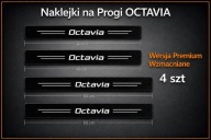 4 szt SKODA Octavia Naklejki ochronne na progi Bagażnik Dopasowane Premium