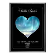 MAPA GWIAZD PARSONALIZOWANY PREZENT NA WALENTYNKI KREATYWNY PREZENT OBRAZ