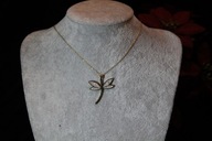 ŁAŃCUSZEK NASZYJNIK ZE STALI CHIRURGICZNEJ 316L POZŁACANY ZAWIESZKA