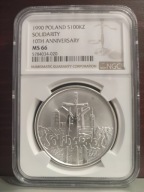SOLIDARNOŚĆ 1990 100000 zł TYP B grading NGC MS66