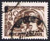 1953 Polska fi 673 - III Światowy Kongres Studentów w Warszawie