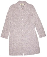 ROMAN ORIGINALS_Cudny PŁASZCZ_beżowy liliowe liście elegancki BOSKI_42