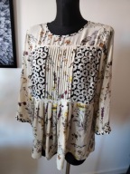 Bluzka damska L szykowna zwiewna lekka misz masz Rose 40 baskinka