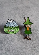 Pin przypinka góry namiot broszka odznaka Muminki dolina Muminków włóczykij