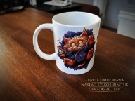 Kubek z nadrukiem kota i śmiesznym napisem