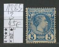 Monako, 1885, Mi 3* 45 Euro