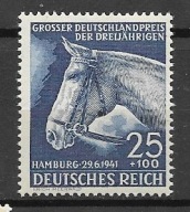 Niemcy xx B876 fauna konie wyścigi MNH VF 17euro