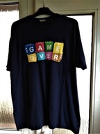 T-shirt GRANATOWY Z LITERAMI XL/XXL