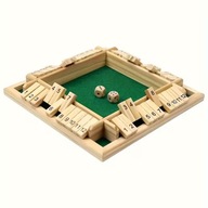 Gra Drewniana SHUT THE BOX 10 Klap Edukacyjna Strategiczna Zielona 22x21cm