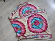 Śliczna galanteria apaszka Ros ie F ox Lo ndon 100% silk Poliester