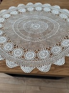 Obrus serwetka bieżnik szydełkowy rękodzieło szykowne cacko ekri 85/72