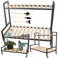 KWIETNIK DREWNIANY NA KWIATY OGRODOWY TARASOWY BALKONOWY DONICZKA PÓŁKA