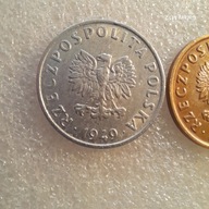 5 groszy 1949 MN i AL , dwie monety, bardzo ładne.