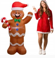 CIASTEK NADMUCHIWANY ŚWIECĄCY DUŻY POMPOWANY LED 155 CM DMUCHANIEC JUMIHOME