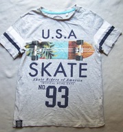 T-SHIRT CHŁOPIĘCY GREY COTTON 134/140 THERE+HERE