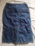 spódniczka dżinsowa,2 kieszenie jeans dla lekko puszystej r.44