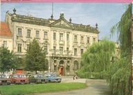 Pocztówka Szczecin 1990, pałac "Pod Globusem", pl. Orła Białego