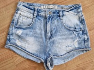 Spodenki jeansowe przetarcia Denim S Wysoki stan