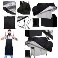 POKROWIEC NA GRILL OGRODOWY WODOODPORNY MOCNY SOLIDNY TRWAŁY 145X61X117 CM