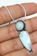 Ładny Naszyjnik Larimar Dominikański