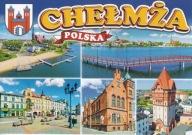 CHEŁMŻA - PANORAMA - RYNEK - WIEŻA CIŚNIEŃ - HERB