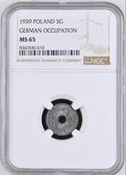 5 gr groszy 1939 Generalna Gubernia NGC ms 65