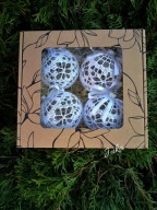 szydełkowe bombki -zestaw na prezent/ ozdoby choinkowe -rękodzieło Juka