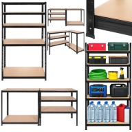 REGAŁ METALOWY MAGAZYNOWY GARAŻOWY DO GARAŻU SPIŻARNI PIWNICY 180X90X40