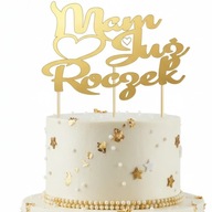 TOPPER NA TORT MAM JUŻ ROCZEK DEKORACJA