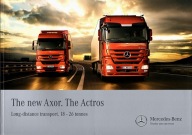 PROSPEKT MERCEDES-BENZ AXOR. ACTROS. LONG-DISTANCE TRANSPORT. 18-26 TONNES