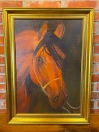 Obraz olejny na płótnie, polski malarz, 1985, sygnowany, antyk