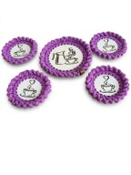 Zestaw Podkładek Sznurkowych (5 szt.) – Cyklamen – Handmade Boho