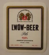 ETYKIETA - BROWAR MIESZCZAŃSKI WROCŁAW - LWÓW - BEER - Pils - pasteryzowane