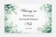 Tablica powitalna na Pierwszą Komunię Świętą – plakat z personalizacją